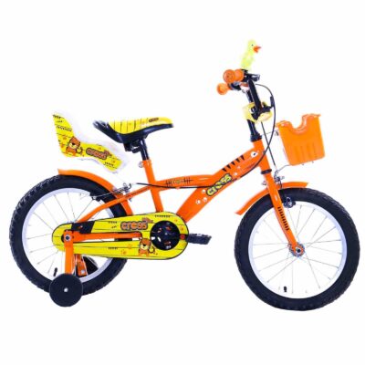 دوچرخه کودک کراس مدل Tiger رنگ نارنجی سایز 16 مناسب کودکان 4 تا 7